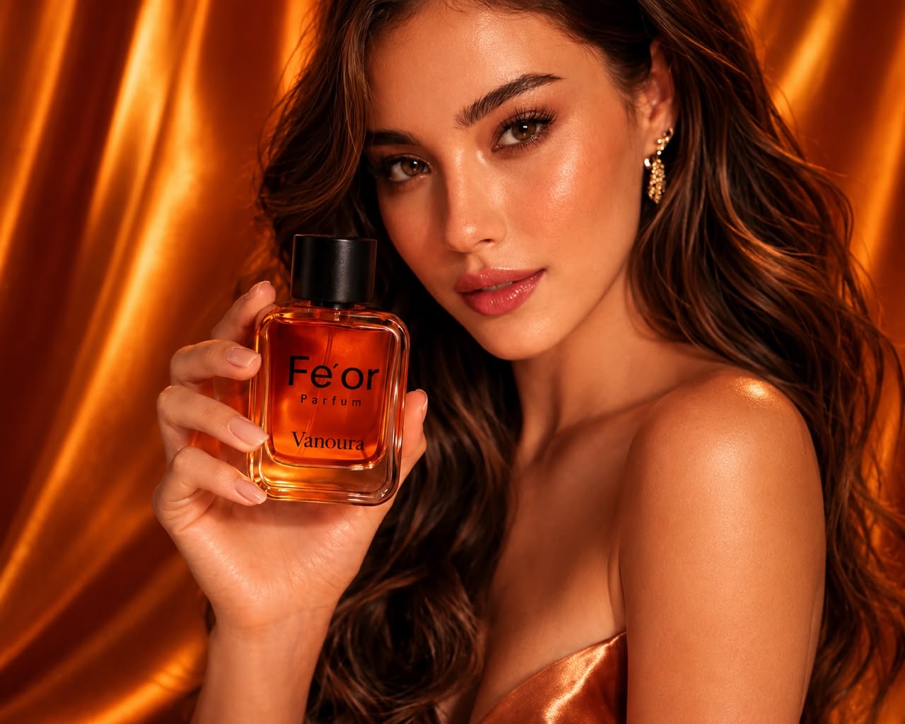 Hero: Fe'or bottle surrounded by fresh flowers